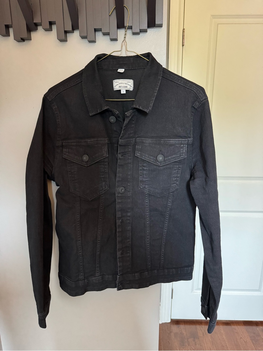 Men's Only & Sons Black Denim Jacket